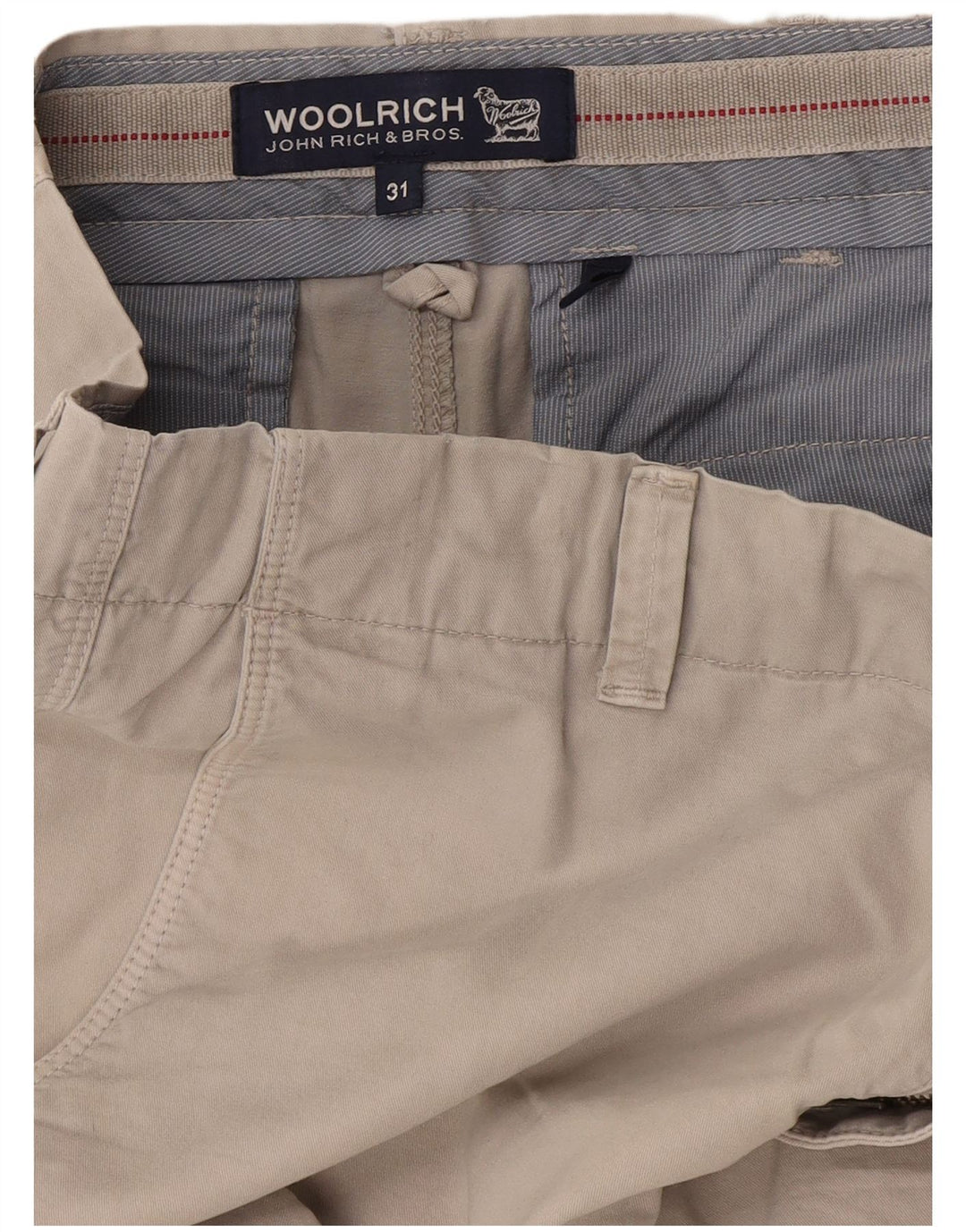 Shorts casuais femininos Woolrich W31 cinza