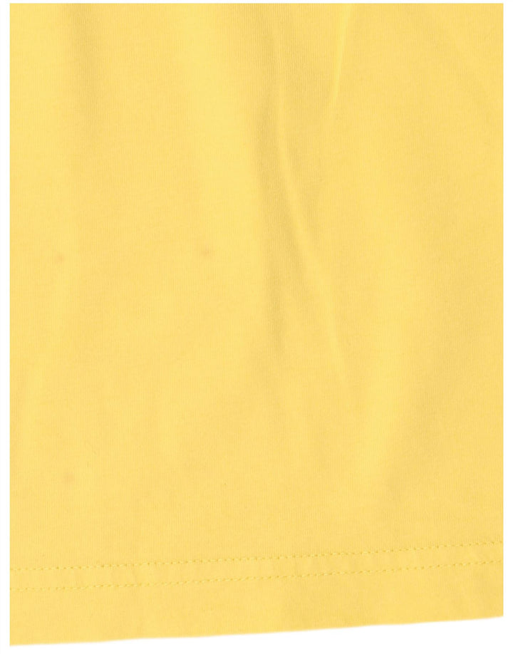 Adidas Mens Graphic T-Shirt Top Médio Algodão Amarelo
