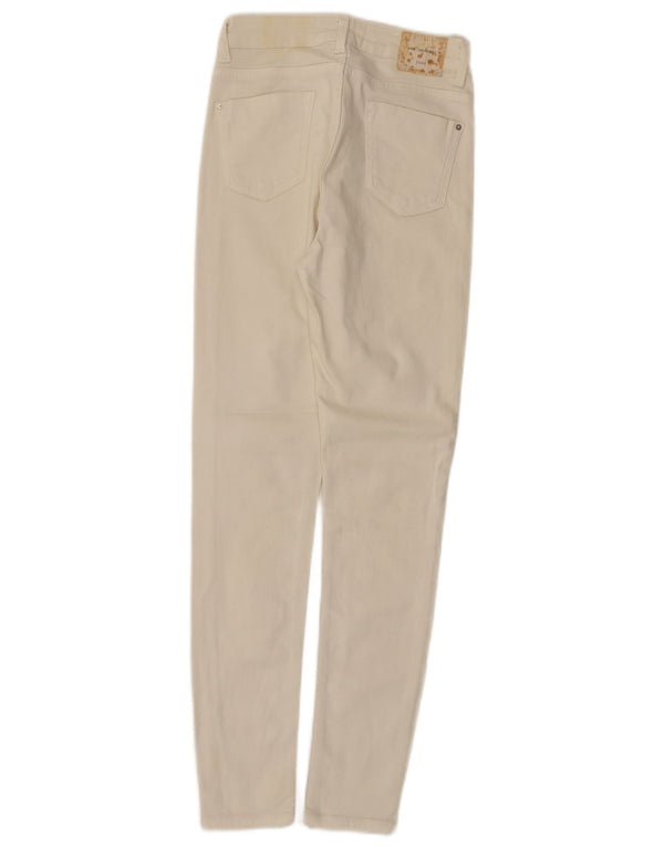 Calça jeans skinny feminina Zara EU 34 2XS W24 L28 algodão branco