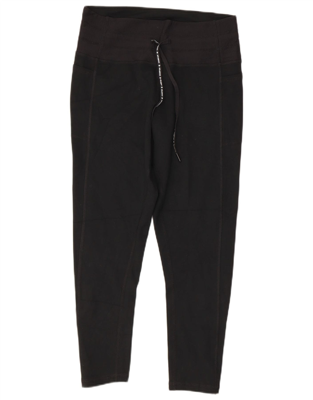 CHAMPION Capri Leggings Feminino Reino Unido 14 Grande Poliéster Preto