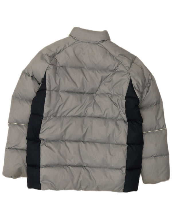 Jaqueta Adidas Masculina Loose Fit Acolchoada UK 36 Pequena Cinza Colourblock Poliéster