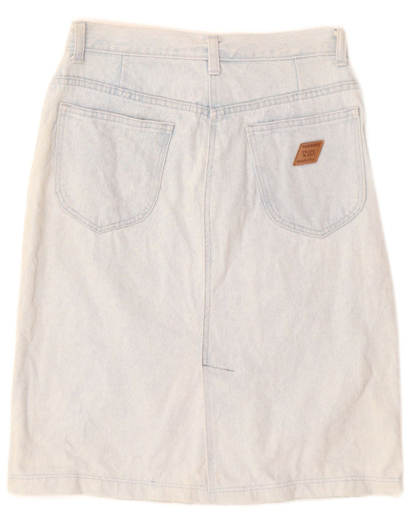 Saia jeans feminina de cintura alta Carrera IT 46 grande W28 algodão azul