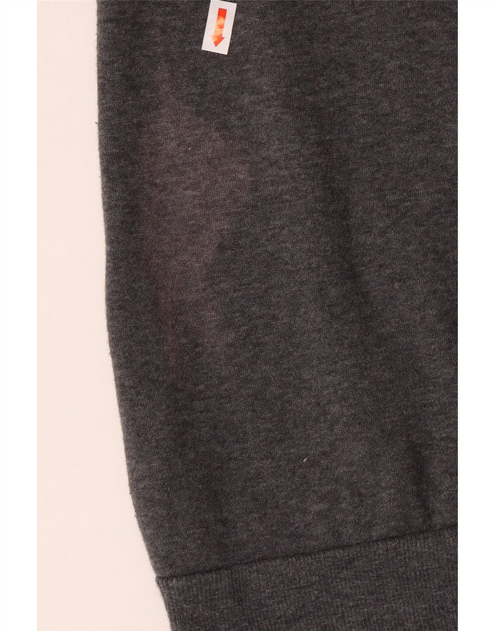 ADIDAS Meninas Graphic Sweatshirt Jumper 11-12 Anos Cinza Algodão