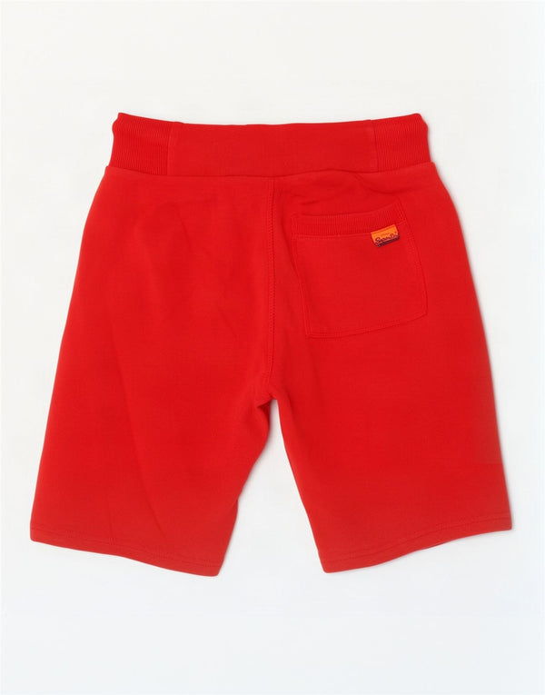 Superdry Mens Graphic Sport Shorts XS Algodão Vermelho
