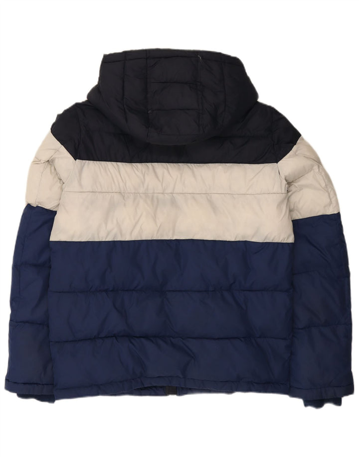 Jaqueta masculina acolchoada com capuz Tommy Hilfiger Reino Unido 36 nylon multicolorido pequeno