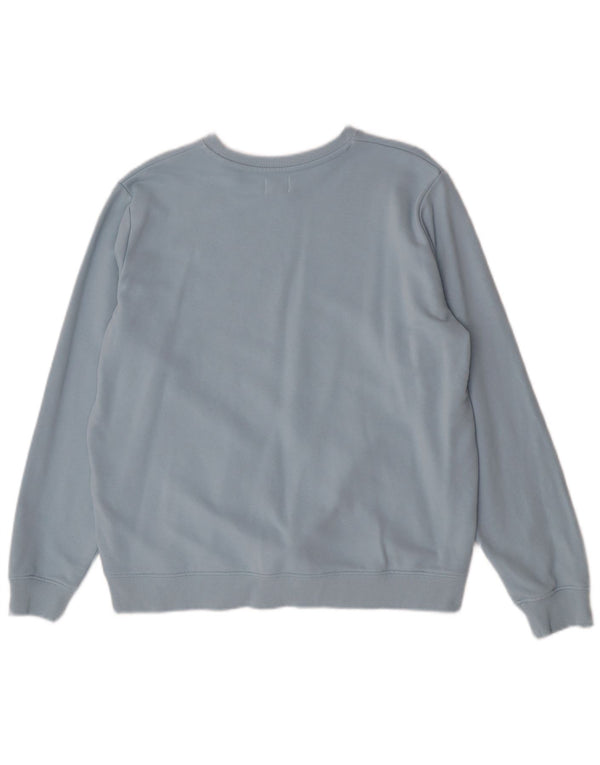 Wrangler moletom gráfico feminino jumper UK 16 grande algodão azul