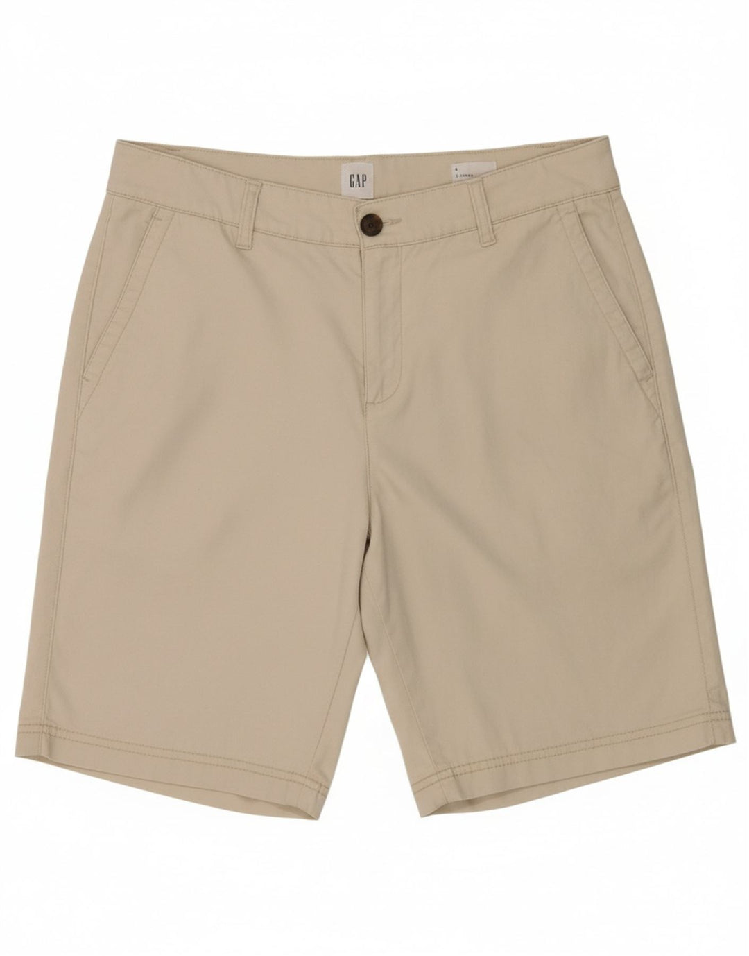 Shorts Chino feminino GAP US 8 médio W34 bege