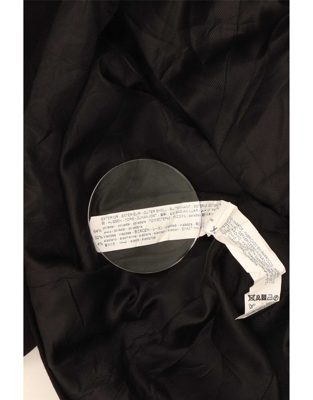 Jaqueta blazer feminina Zara com peito duplo Reino Unido 14 grande poliéster preto