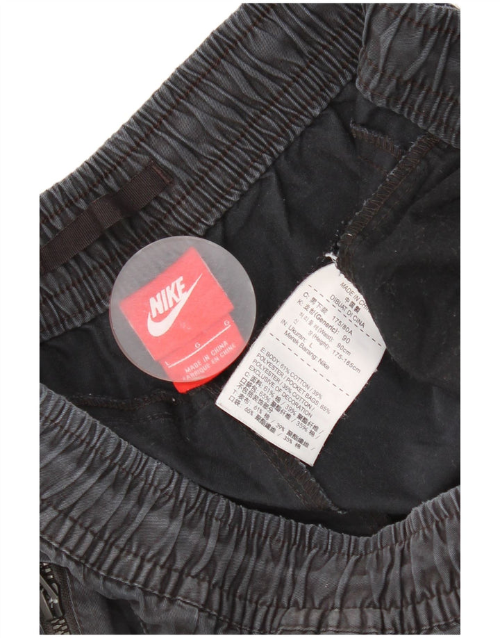 Calça de treino masculina Nike joggers grande algodão preto