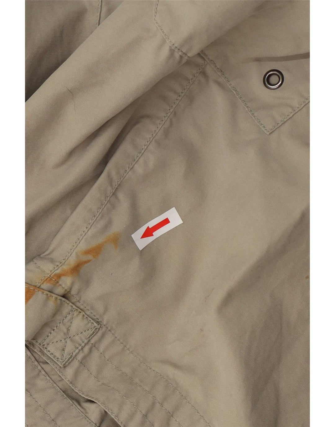 Animal Mens Cargo Shorts Pequeno W29 Algodão Cáqui