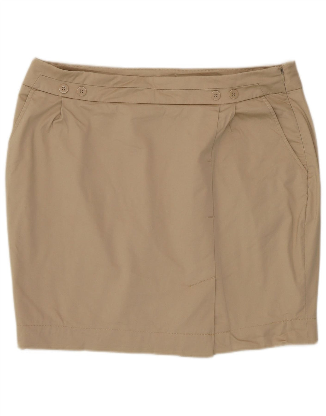 Minissaia feminina Zendra EU 46 XL W34 algodão bege