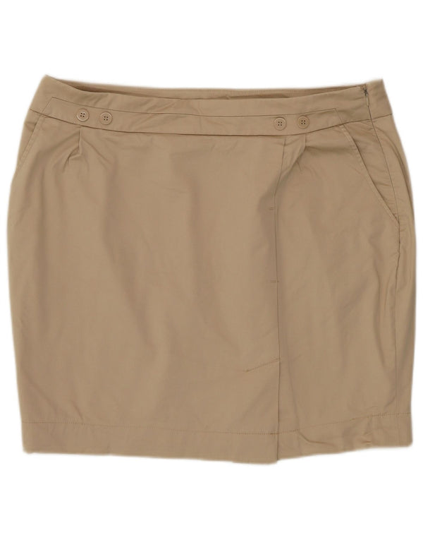 Minissaia feminina Zendra EU 46 XL W34 algodão bege