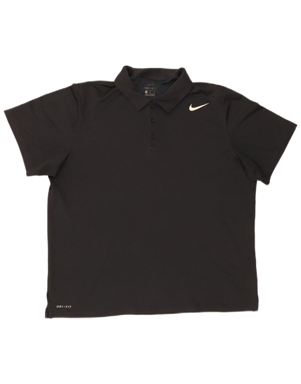 Camisa polo masculina Nike Dri Fit XL preta poliéster