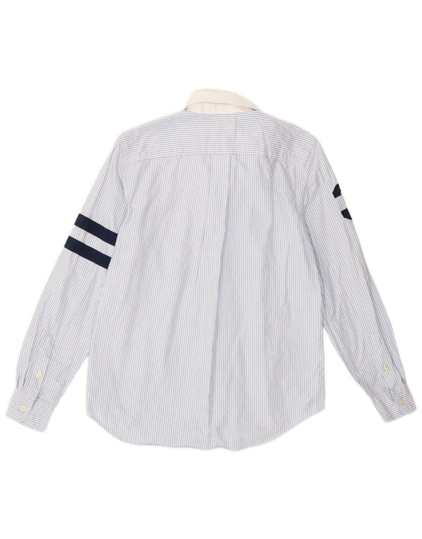 Camisa gráfica Ralph Lauren para meninos 14-15 anos grande algodão listrado azul