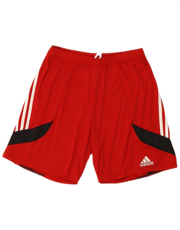 Adidas Masculino Climalite Sport Shorts Médio Vermelho Colorblock Poliéster
