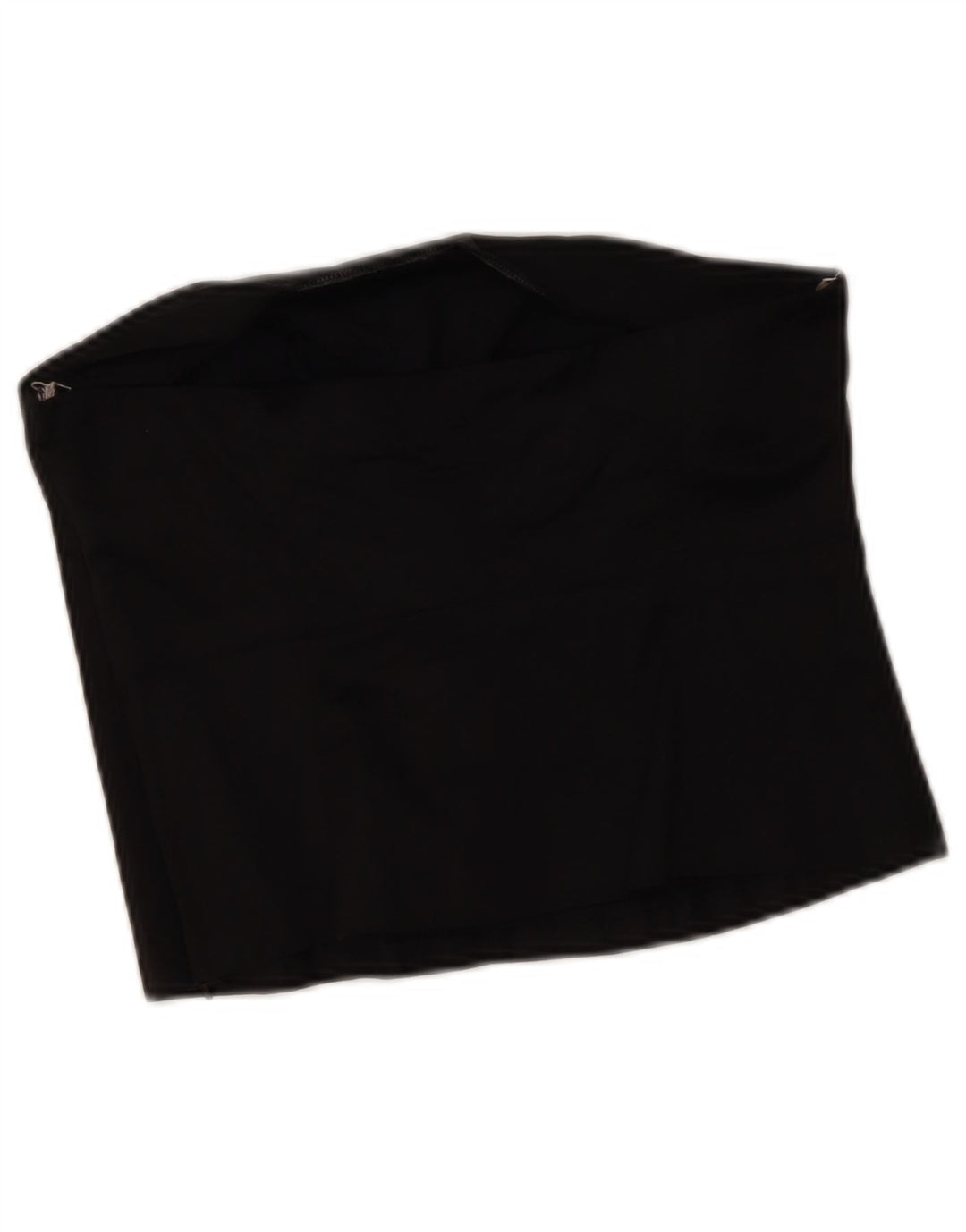Top feminino sem alças Oasis UK 12 algodão preto médio