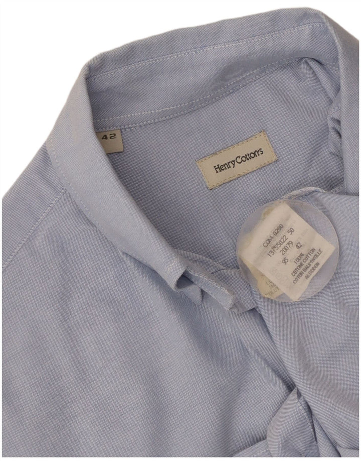 Camisa feminina de manga 3/4 Henry Cottons IT 42 algodão azul médio