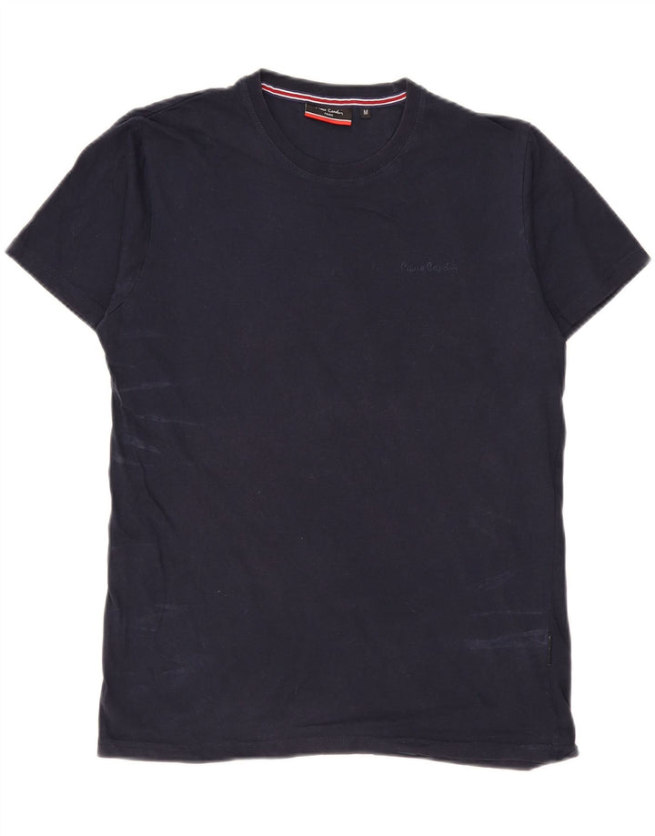 Camiseta masculina Pierre Cardin Top médio algodão azul marinho