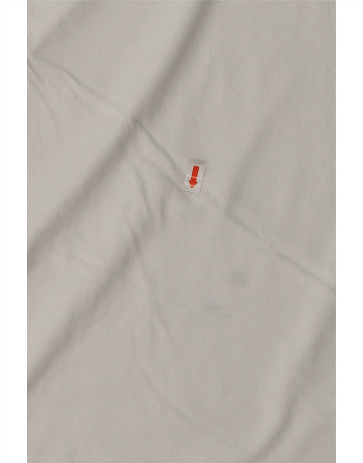 Reebok Mens Graphic T-Shirt Top Grande Algodão Branco