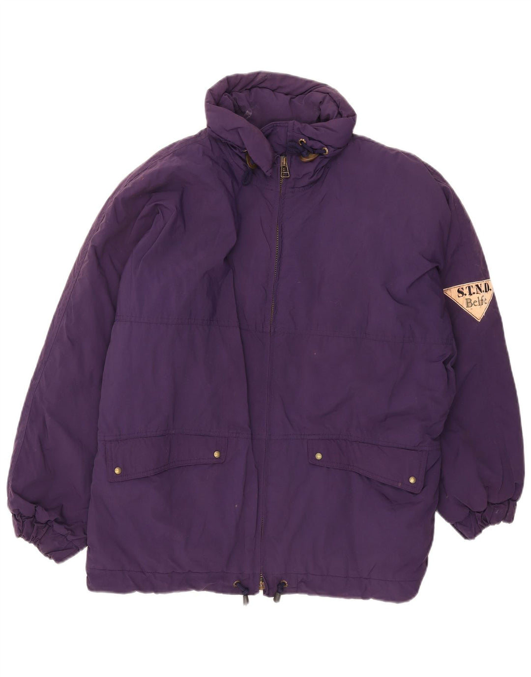 Casaco acolchoado grande feminino Belfe Reino Unido 12 nylon roxo médio