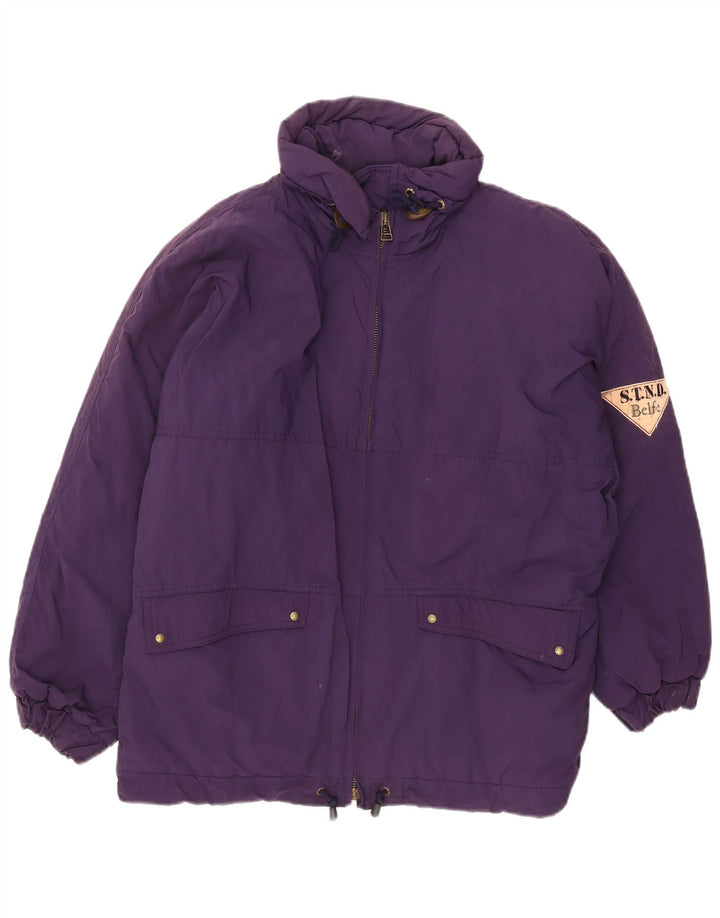 Casaco acolchoado grande feminino Belfe Reino Unido 12 nylon roxo médio
