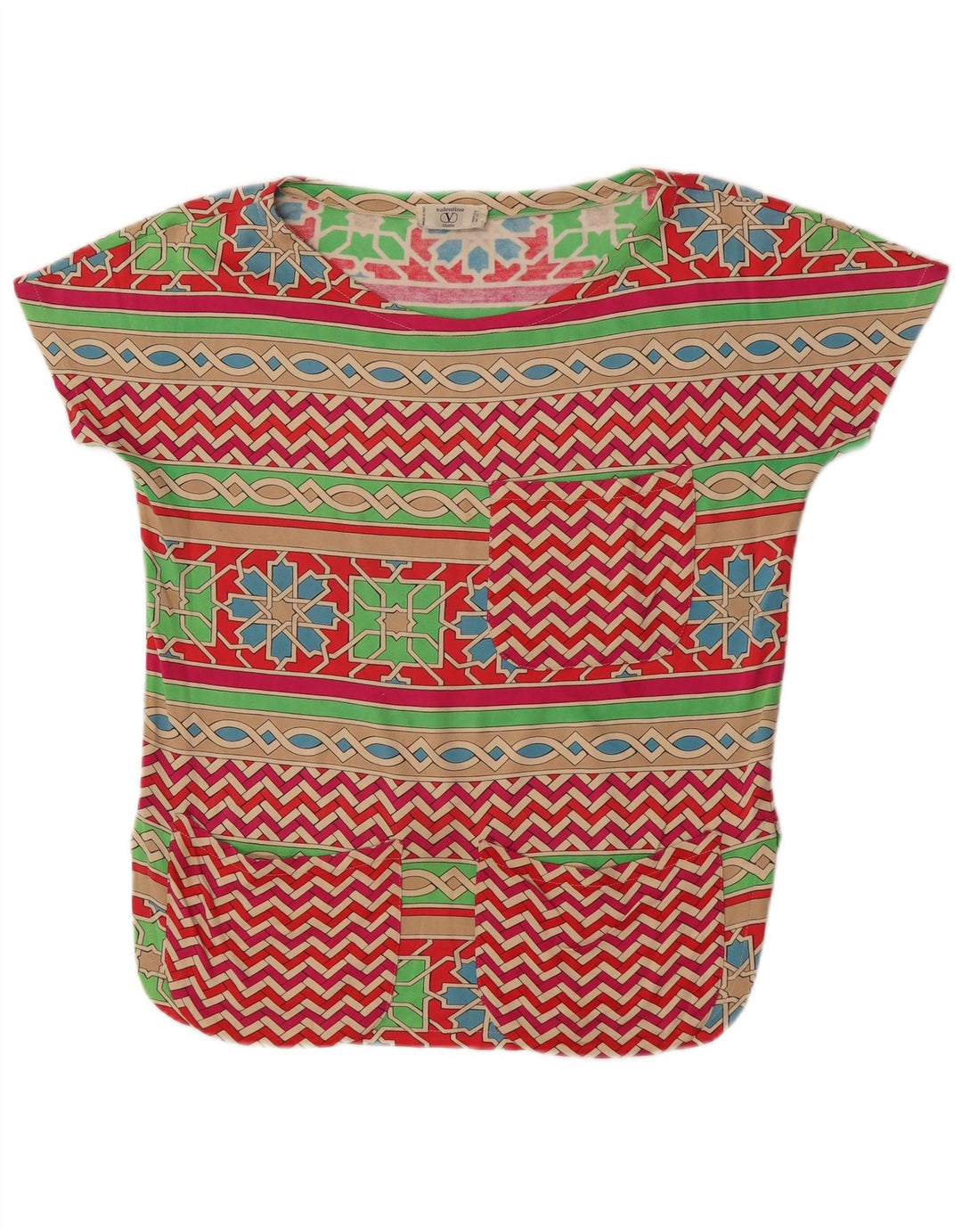 Blusa Feminina Valentino Top IT 42 Médio Multicolorido Geométrico