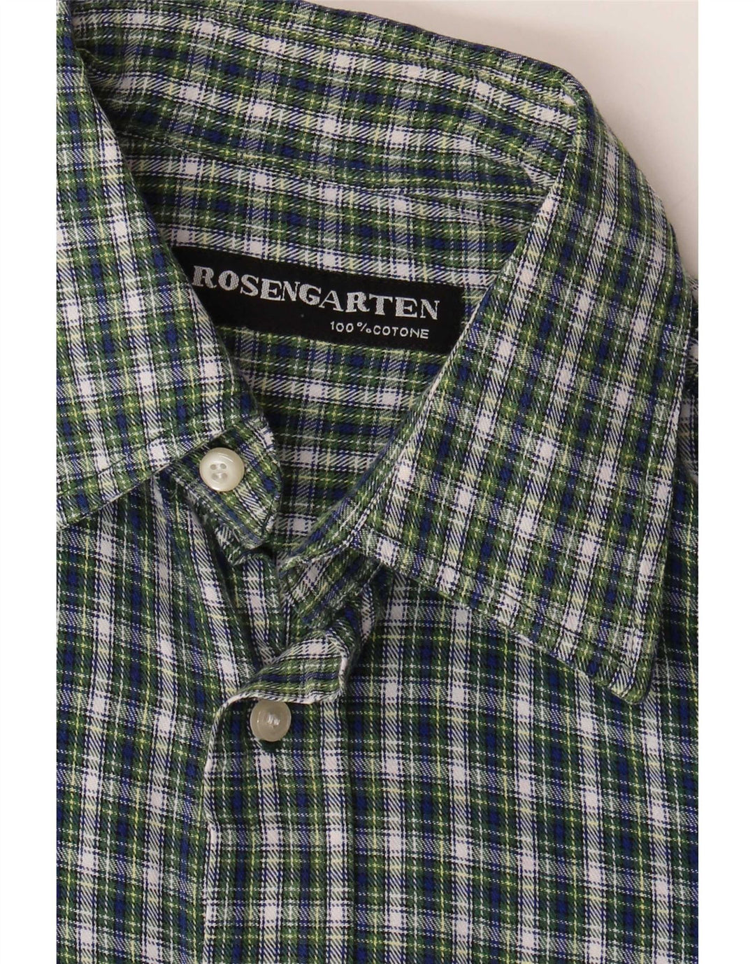 Camisa masculina de flanela Rosengarten algodão xadrez verde médio