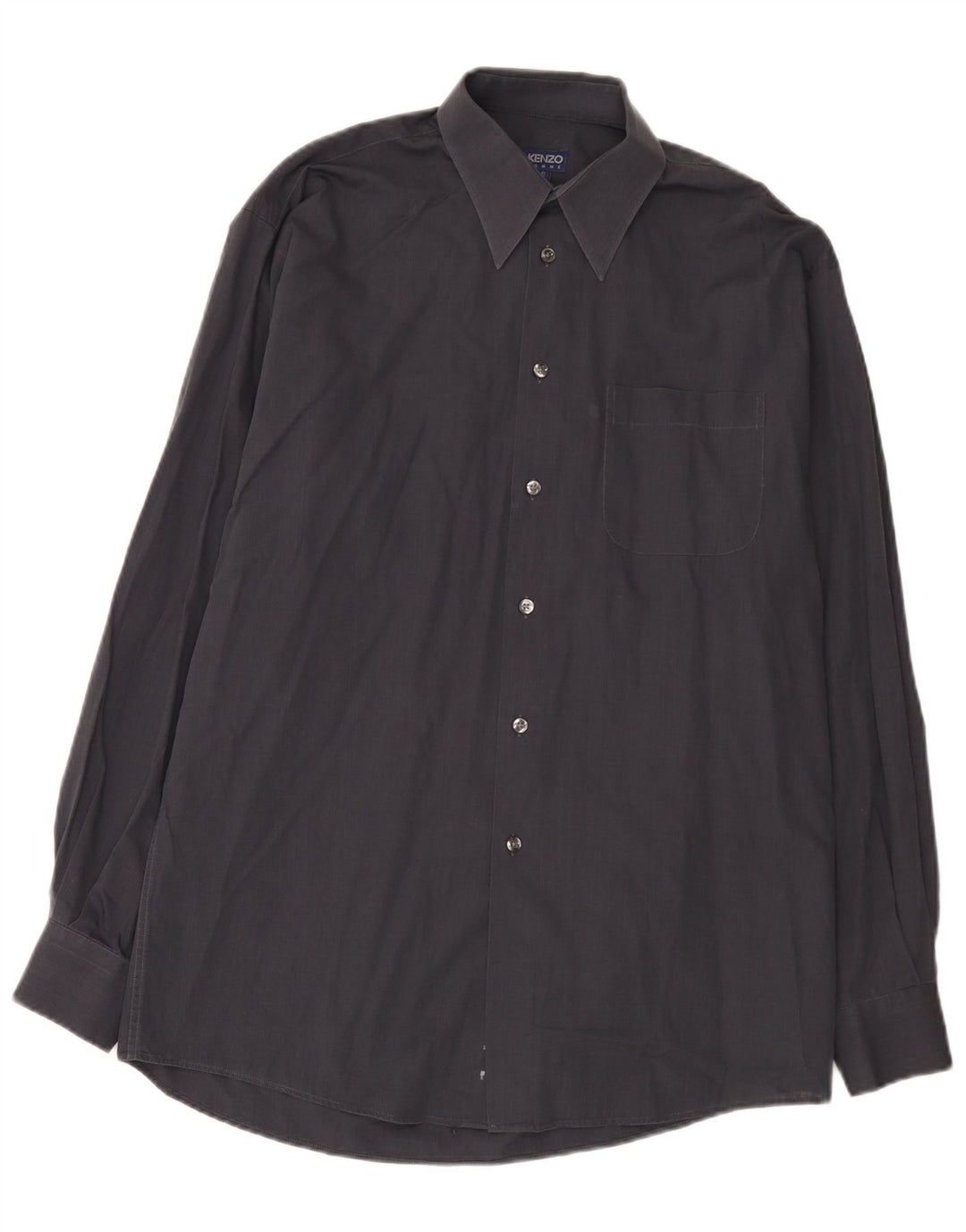 Camisa masculina Kenzo tamanho 41 16 grande algodão cinza