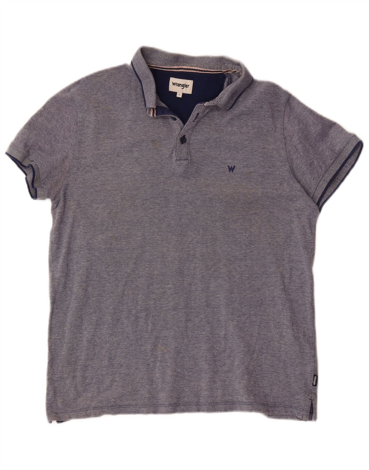 Camisa polo masculina Wrangler grande algodão azul marinho