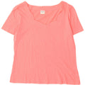 Camiseta feminina Benetton UK 14 algodão rosa médio