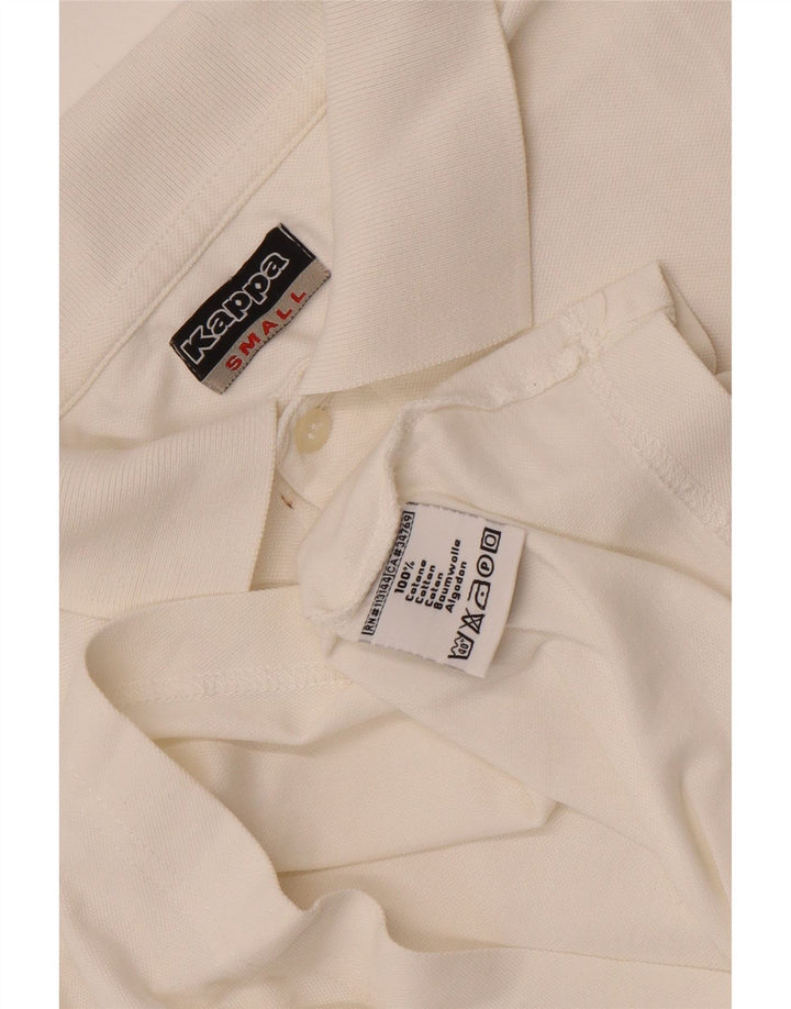 Camisa polo masculina Kappa pequena algodão branco