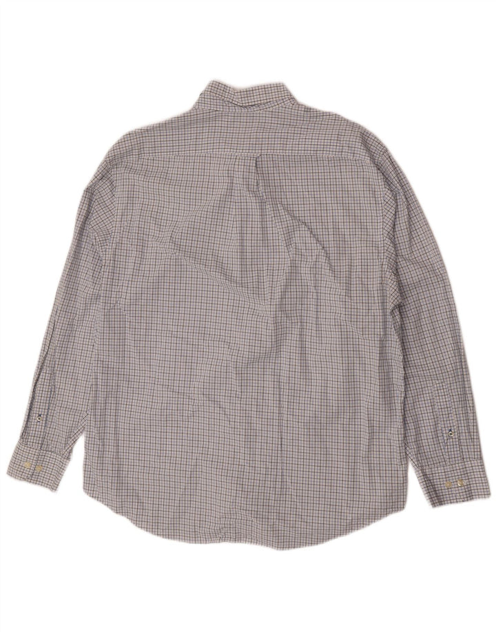 Camisa masculina Izod XL algodão xadrez branco