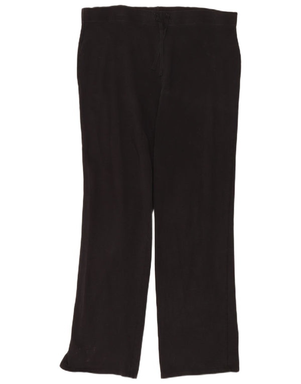 Calça de treino feminina Marks & Spencer Reino Unido 16 grande algodão preto