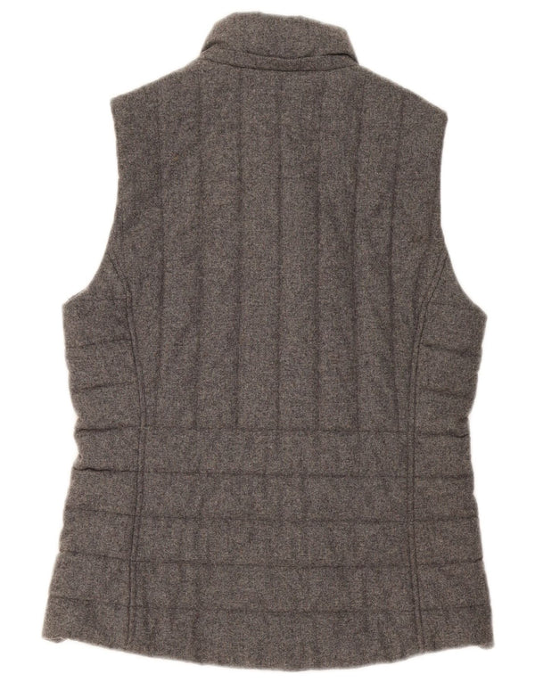Colete acolchoado feminino Tommy Hilfiger UK 14 lã cinza médio