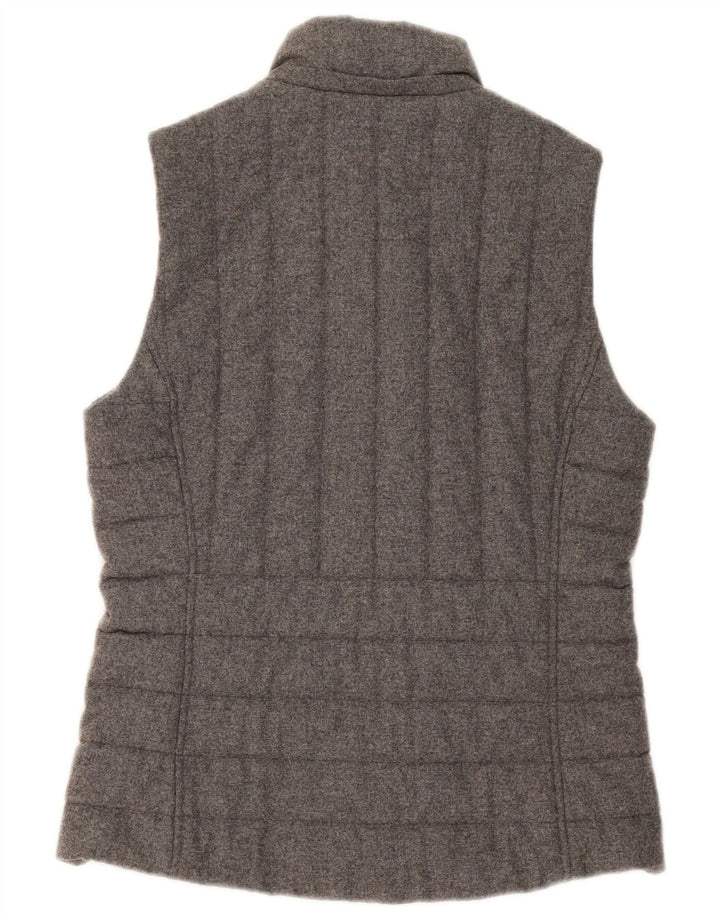 Colete acolchoado feminino Tommy Hilfiger UK 14 lã cinza médio