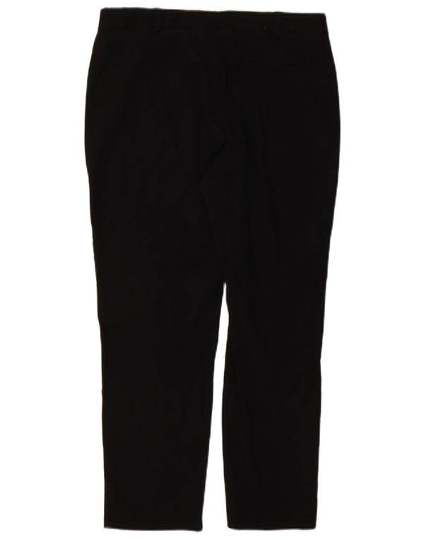 Calça feminina Marks & Spencer Crop Suit Reino Unido 12 Médio W30 L25 Preta