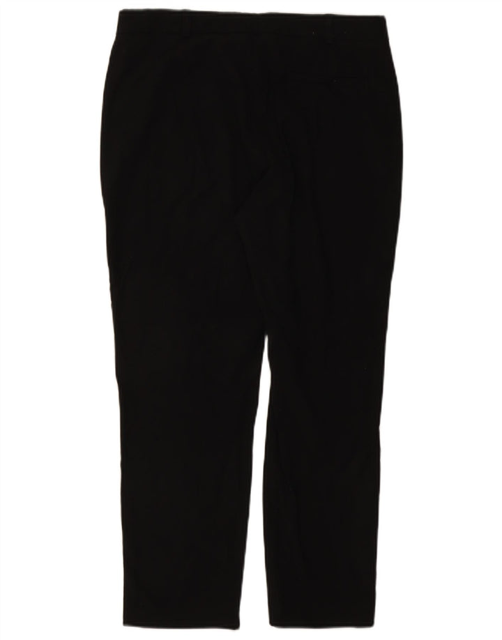 Calça feminina Marks & Spencer Crop Suit Reino Unido 12 Médio W30 L25 Preta