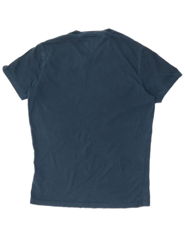 Camiseta masculina Tommy Hilfiger Top médio algodão azul marinho