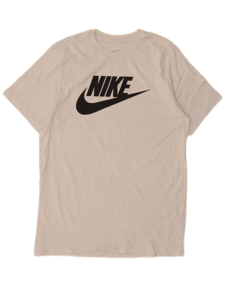 Camiseta Nike masculina gráfica Top médio algodão branco