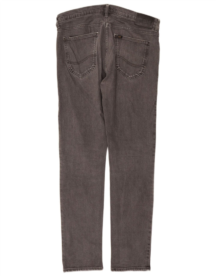 Lee Mens Luke Slim Jeans W34 L32 Algodão Cinza