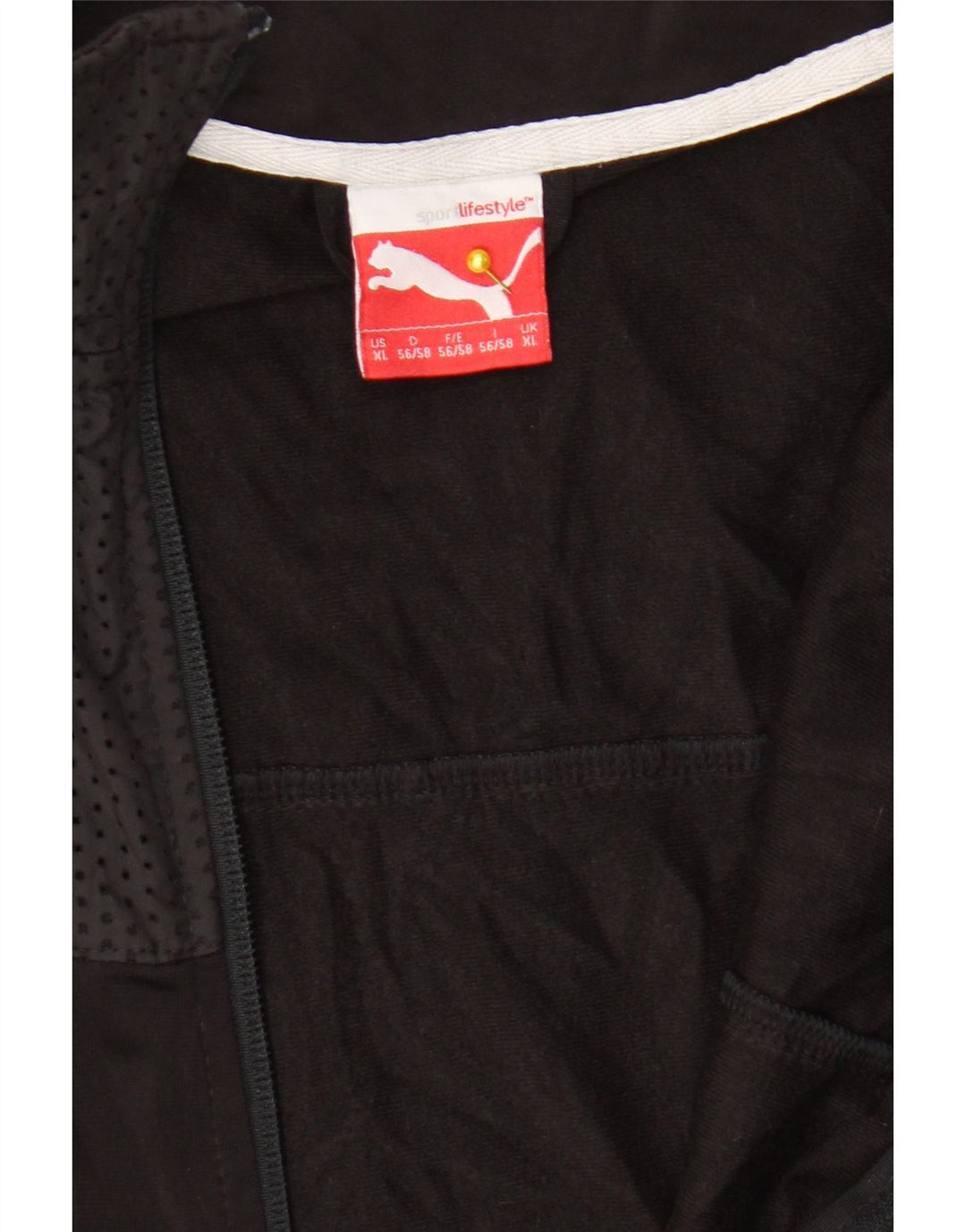 Puma Mens Tracksuit Top Jaqueta XL Preto Manchado