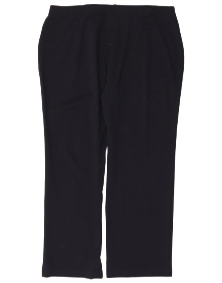 Calça de treino feminina Marks & Spencer Reino Unido 16 grande viscose azul marinho