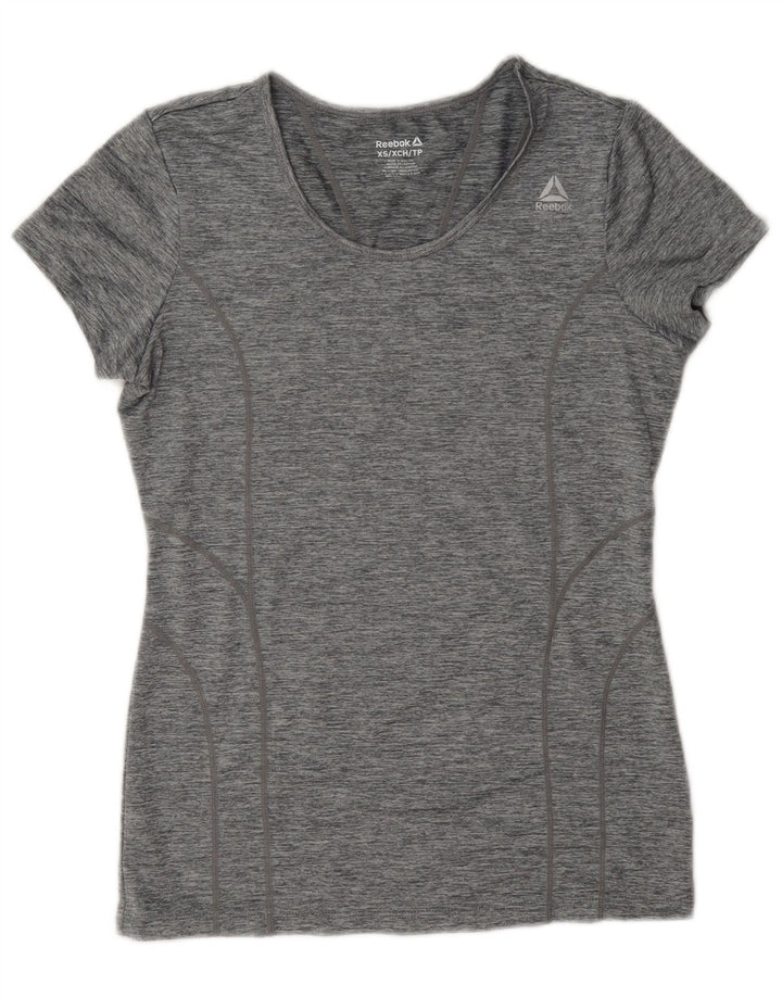 Camiseta feminina Reebok Top UK 6 XS poliéster cinza