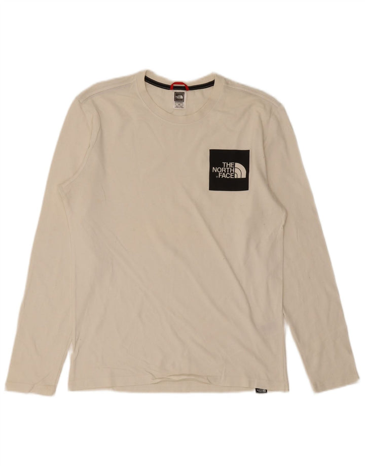 The North Face Mens Top Manga Longa Pequeno Algodão Branco