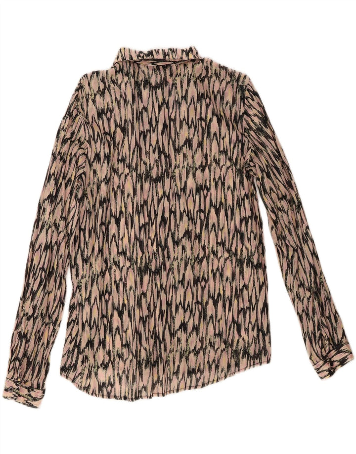 Blusa feminina com estampa abstrata Scotch & Soda Reino Unido 14 rosa médio