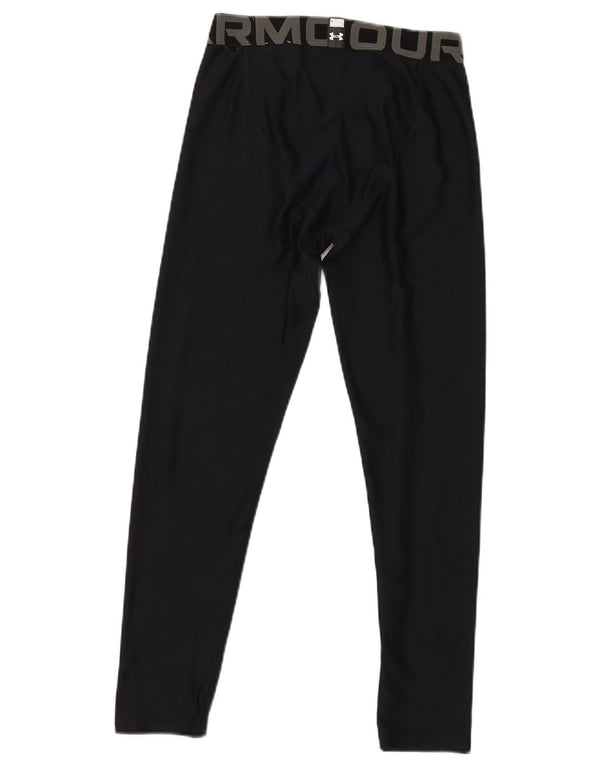 Leggings gráficas Under Armour Boys Heat Gear 11-12 anos grandes pretas