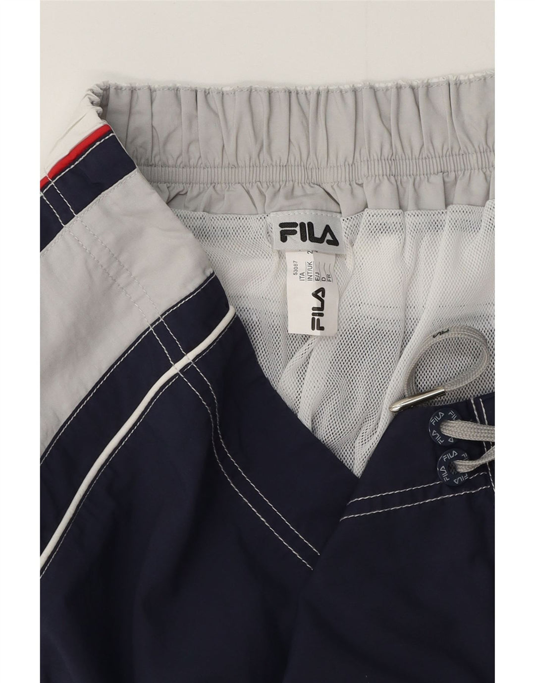 Shorts de natação masculino Fila Graphic 2XL poliéster colorblock azul marinho