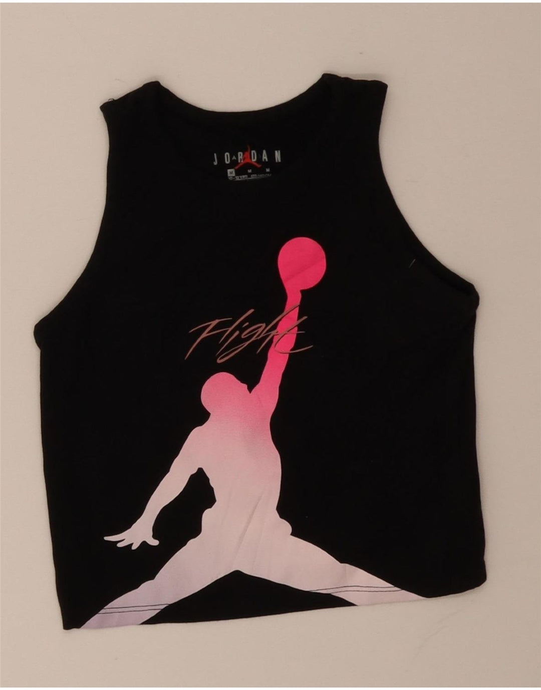NIKE Girls Crop Graphic Colete Top 10-11 Anos Médio Preto