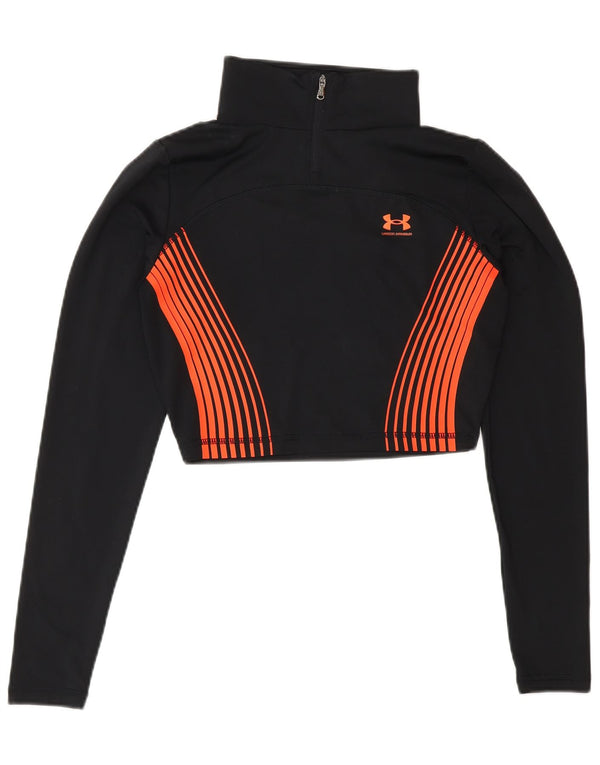 Under Armour Womens Graphic Crop Pullover Treino Top Reino Unido 8 Pequeno Preto