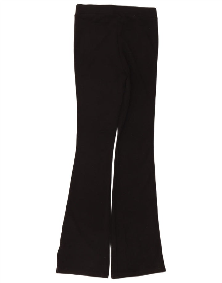Calça de treino feminina Zara Flare médio preto poliamida